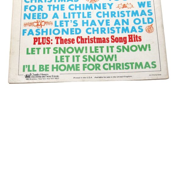 Vintage Christmas Sheet Music Book Retro Top 10 Songs Jingle Bells Let It Snow - Picture 6 of 9